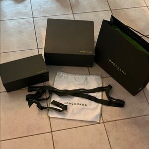 Longchamp Dark Green Shoe Box- empty